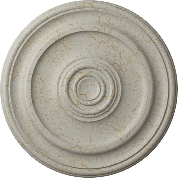 Ekena Millwork Kepler Traditional Medallion (For Canopies up to 4 1/2"), 19 3/4"OD x 1 1/2"P, Pot of Cream Crackle CM20KPPCC - main
